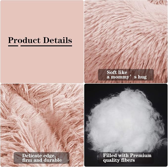 MFOX Calming Dog Bed (S/M/L/XL) for Medium and Large Dogs Comfortable Pet Bed Faux Fur Donut Cuddler Up to 15/30/50/90lbs