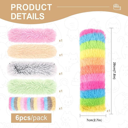 MehelloFeather Cat Toys Pillows 6Pcs Catnip Kicker Toys for Cats Promotes Kitty Exercise