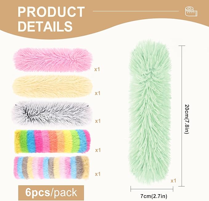 MehelloFeather Cat Toys Pillows 6Pcs Catnip Kicker Toys for Cats Promotes Kitty Exercise