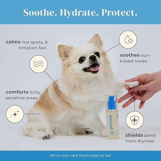 petora] PAWFECT Comfort Soothing Jelly Serum for Dogs & Cats | Fast Relief for Dry, Cracked Paws, Hot Spots & Itchy Skin | Certified KAPQA Animal Safety & Efficacy | Pump Dispenser Mess-Free
