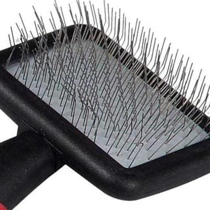 Ryan's Pet Supplies Paw Brothers Mini Pin Tiny Flat Slicker Brush for Dogs, Professional Grade, Stainless Steel Pins, Flexible Head, Comfort Grip, Mini Size, 4.75" x 2.25" x 1.5"
