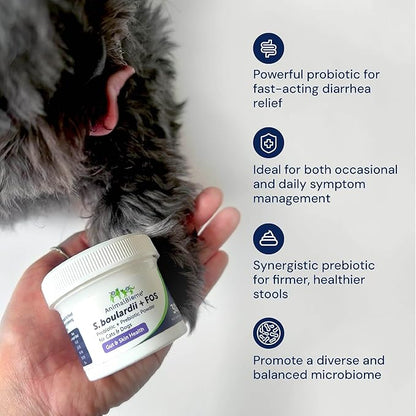 AnimalBiome S boulardii + FOS for Cats and Dogs Probiotic Prebiotic - 30g