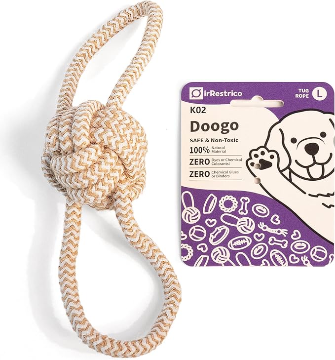 IRRESTRICO Puppy Chew Toys for Teething, Rope Toys for Dogs Training and Play, Durable Chew Rope for Small and Medium Breeds, L Size