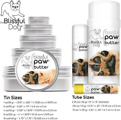 The Blissful Dog Paw Butter, Moisturizer for Dry Paw Pads, Softens and Protects a Rough Paw in Winter, Versatile, Lick-Safe Dog Paw Pad Balm, 2.25 oz.