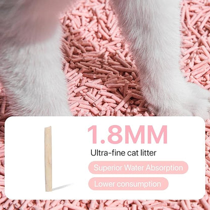 Michu Tofu Cat Litter Gen3 – 100% Natural & Biodegradable Clumping Formula, Fast-Clumping, Odor-Control, Flushable, Low-Tracking, Dust-Free – Value Box, 1 Box=11 lb, Peach