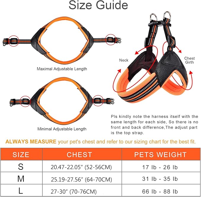 Dog Harness No Pull Ultra Soft Breathable Padded Pet Harness 2 Adjustable Botton, 3M Reflective Pet Harness for Dogs Easy Control for Small Medium Large Dogs (M, Blue)