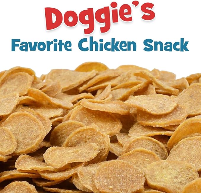 Chip's Naturals Doggie Chicken Chips Small 4 oz All Natural High Protein Low Calorie Healthy Dog Treats, Grain Free Gluten Free USDA Inspected & Approved Chicken Treat for Dogs, Pet Supplies