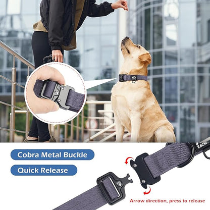 Dog Collar for Large Dogs - Adjustable, Chew Proof Nylon Collar with Metal Quick Release Buckle and D-Ring for Dog Tags (Montana Moonrise, XL(1.5''Width, Fit 15''-23''))