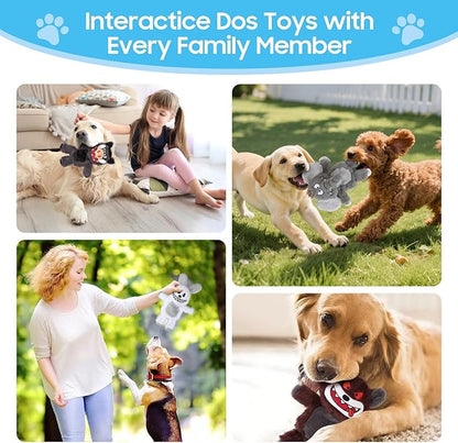 Bzonsmart 5 Pack Squeaky Dog Toys.Tough Plush Chew Toys for Dogs.Interactive Dog Toy to Keep Small Medium Large Breed Dogs Busy .Durable Anti-Boredom Dog Toy for Teething & Playtime.