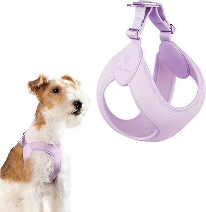 Ultra Comfortable Dog Harness Adjustable Soft Dog Vest, Alloy Buckle Closure Lightweight Stretchy Puppy Harness Step in for Small Sized Dogs Walking Training (Monet Purple, 4XS)