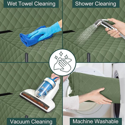 NECKORY Backseat Cover for Dogs, Waterproof and Non-Slip Pet Bench Seat Covers, Car Seat Protector for Back Seat, Universal Size Rear Car Seat Cover Fits Cars, Trucks and SUVs, L-Army Green&Grey