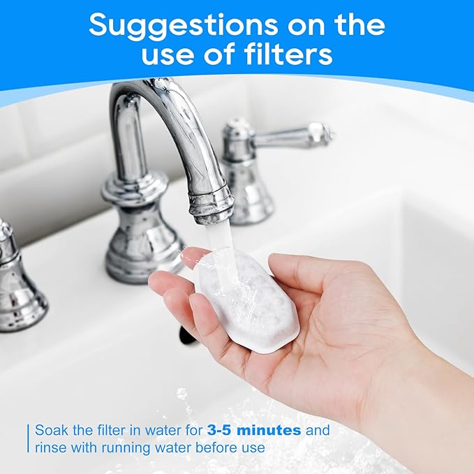 MyfatBOSS Cat Fountain Filter Replacement, Cat Water Fountain Filters Compatible with Rellaty & Fit for Neareal 3.2L/108oz Fountains, 10PCS Replacement Filters with 10PCS Sponge 10+10 Pack