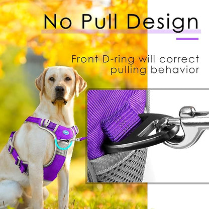 ThinkPet No Pull Harness Breathable Sport Vest with Handle-Dog Harnesses Reflective Adjustable for Medium Large Dogs