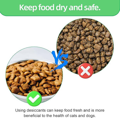 12 Packs Pet Food Desiccant Bag, Compatible with Petlibro Automatic Cat & dog Feeders, Keep Pet Food Dry and Fresh, Desiccant Bag for Cat Dog Feeder