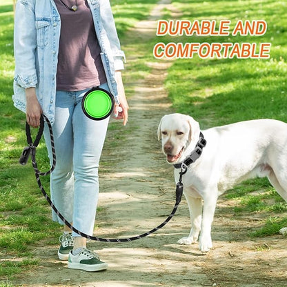 BARKBAY Dog Leashes for Large Dogs Heavy Duty Dog Leash 4/5/6 FT with Comfortable Padded Handle and Highly Reflective Threads for Medium Large Dogs Walking Training Running (6FT-1/2'',Black)