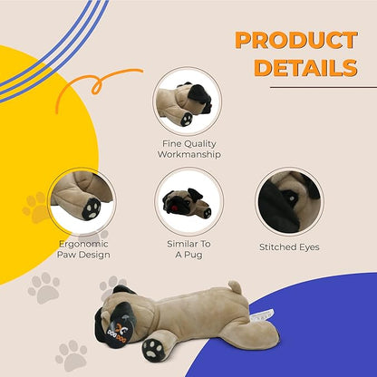 Dog Dog Pug Stuffed Animal Fawn Color Plush Toy with Squeaker