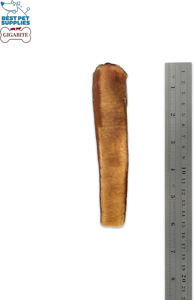 GigaBite Single Ingredient All Natural Free Range Bully Treats and Chews - Bully Sticks/Bladder Sticks/Beef Esophagus by Best Pet Supplies - Bully Sticks (Monstrous 6"), Pack of 8
