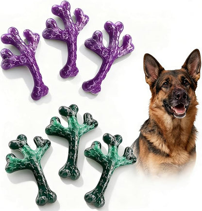 Frienhund Dog Toys for Aggressive Chewers: Dog Chew Toys 6 Pack Beef Flavored Indestructible Toy, Easy to Use & Clean, Tough Nylon Chew Bone for 20-70 lbs Medium and Large Dogs
