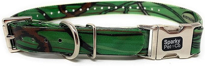 Sparky Pet Co - Apollo ECollar Replacement Strap - Dog Collar - Waterproof Biothane - Adjustable - Double Buckle - Quick Snap Metal Clasp - for Invisible Fence Systems - 3/4" x 28" (Green Camo)