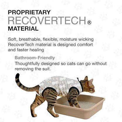 BellyGuard Cat Recovery Suit for Female and Male, Cat Surgery Suit Alternative, Onesie for After Spay Care, Post-Surgery Protective Body Cover for Feline and Kitten Healing