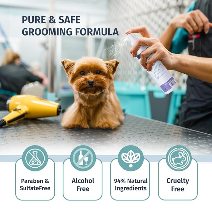 Prepaw Luxury Male Pet Cologne - Fresh Lavender Scent, 3-in-1 Formula Conditions & Moisturizes, Made with 94% Natural Ingredients, Long Lasting Fragrance, Safe & Easy to Use | 8 fl oz