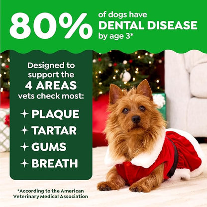 Greenies Veterinarian-Recommended, Limited-Edition Natural Dental Dog Treats Large Size, Gingerbread Flavor, 6 oz. Pack, 4 Count