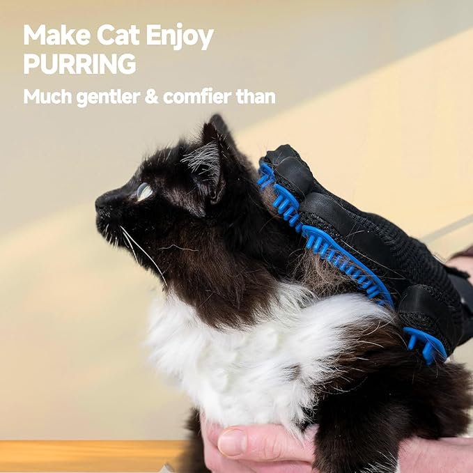 NVNAN 5-in-1 Pet Grooming Kit: Deshedding Rake, Nail Clipper, Grooming Gloves & Massage Brush for Dogs and Cats (Nail Clipper Set)