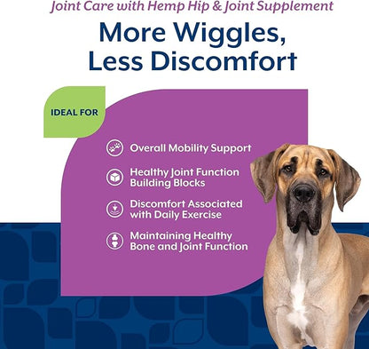 NaturVet – Hemp Joint Health For Dogs - Plus Hemp Seed | Supports Overall Joint Health | Enhanced with Glucosamine, MSM, Chondroitin & Antioxidants | 120 Soft Chews