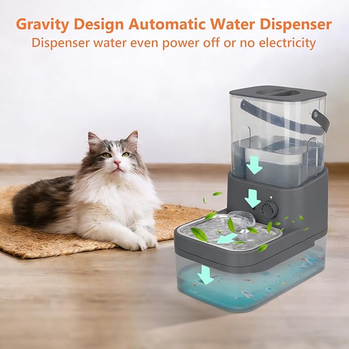 GOYJOY Smart Pet Water Fountain,Filterless Cat Water Fountain No Filter,3L/102oz Ultra Silent Cat Fountain, Separation Design