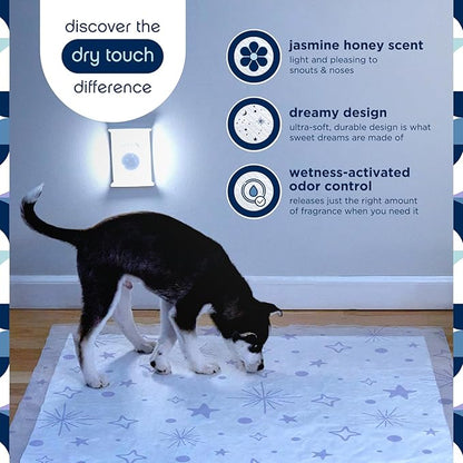 Pet Life Unlimited Overnight XXL Puppy Pads 30"x36" – 15 Count | Leak-Proof Extra-Extra-Large Dog Training Pads with Overnight Protection & Jasmine Honey Scent | USA Made