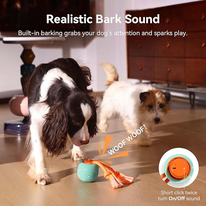 Hoochii Smart Interactive Dog Toy, Wicked Ball Rolly, Automatic Moving, Bouncing, Rotating, E-TPU Material, Active Rolling Interactive Dog Ball for Medium and Large Dogs