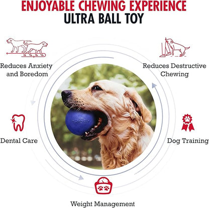 SuperChewer Tough Dog Ball Toy | Lifetime Replacement | Strong Natural Rubber | Great Dog Fetch Toy | Chew Toys for Dogs | Ultra Durable Chew Toys for Aggressive Chewers | Large Breed Tested