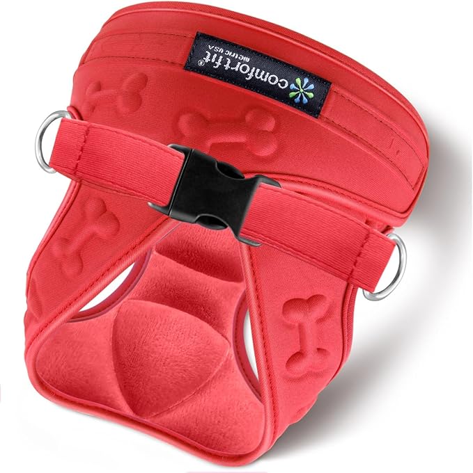 Comfort Fit Dog Harness Small Medium Sized Dogs No Pull Step in Dog Harness with Adjustable Buckles Soft Padded Easy Control Vest Harness Training Walking Running Extra Comfort Inside Velvet Plush