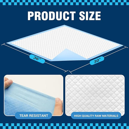 VJJ Dog Pads 100 Pack 30"x36", Dog Pads Extra Large for Pets, Disposable Large Pee Pads for Doggy & Puppy Training Pads, Piddle Pads for Indoor, Outdoor Use