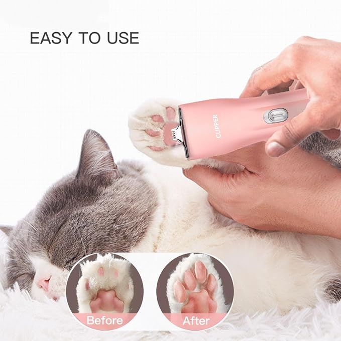 Grimgrow Dog Grooming Kit Clipper for Thick Coat Low Noise Cordless Cat Hair Trimmer Rechargeable Shaver Pet Grooming Tools for Small and Large Animals