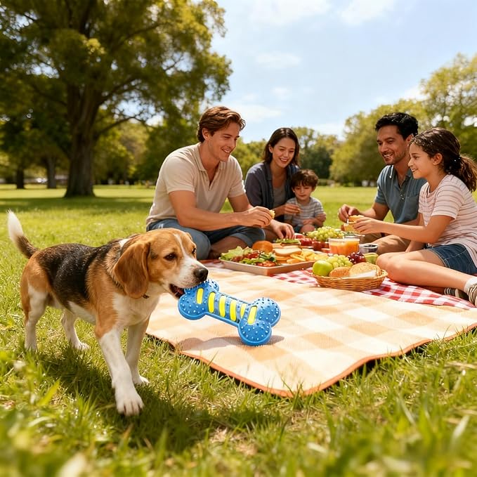 Interactive Dog Chew Sound Toy, Made of TPR Material, is bite-Resistant and Durable. It can be Used for Dog Teeth Cleaning and Training, and is an Ideal Toy for Dogs.（Blue）