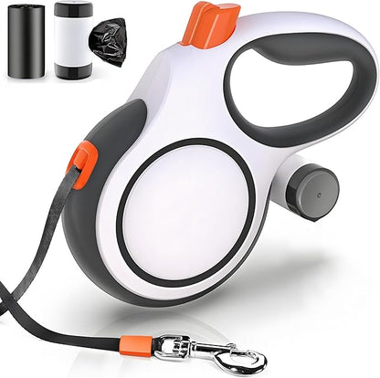Meegood Retractable Dog Leash 26ft Heavy-Duty for Medium & Large Dogs - Upgraded Lock, Tangle-Free, Ergonomic Grip - Perfect for Walking, Running, Outdoor Training