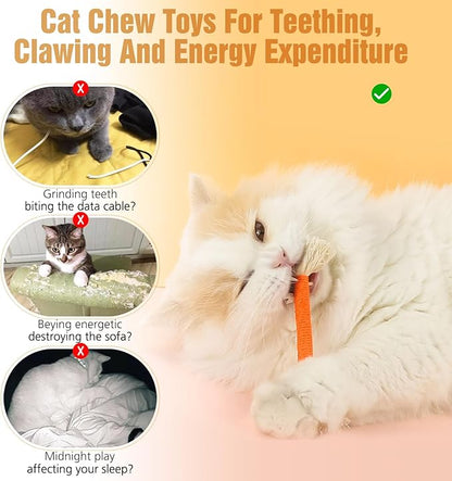 TKWINKT 5 PCS Cat Chew Toy, 5.9in Catnip Toys for Cats, Teeth Cleaning Cat Toys for Indoor Kittens