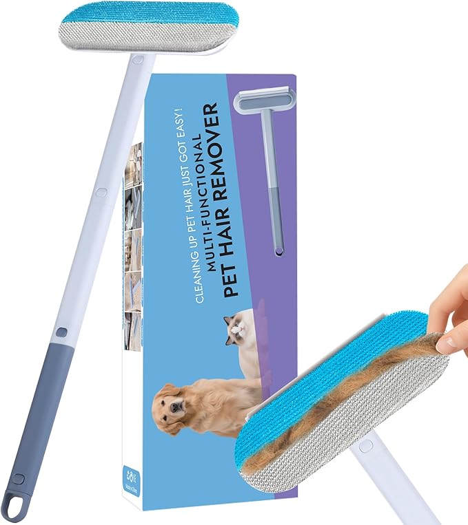 Multifunctional Pet Hair Remover for Furniture - 23.2 Inch, Reusable, Washable Effective Lint Cleaner Removal Tool for Dog and Cat Hair, Gentle on Couch, Carpet, Bedding, Clothes