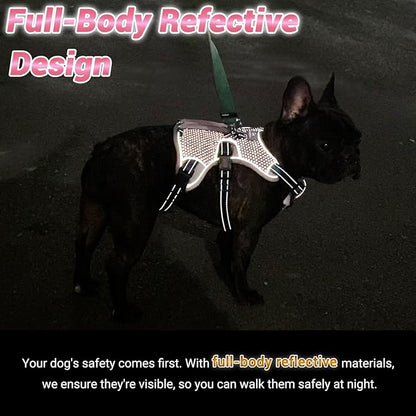BELPRO Multi-Use Support Dog Harness, Escape Proof No Pull Reflective Adjustable Vest with Durable Handle, Dog Walking Harness for Big/Active Dogs (Pink, M)