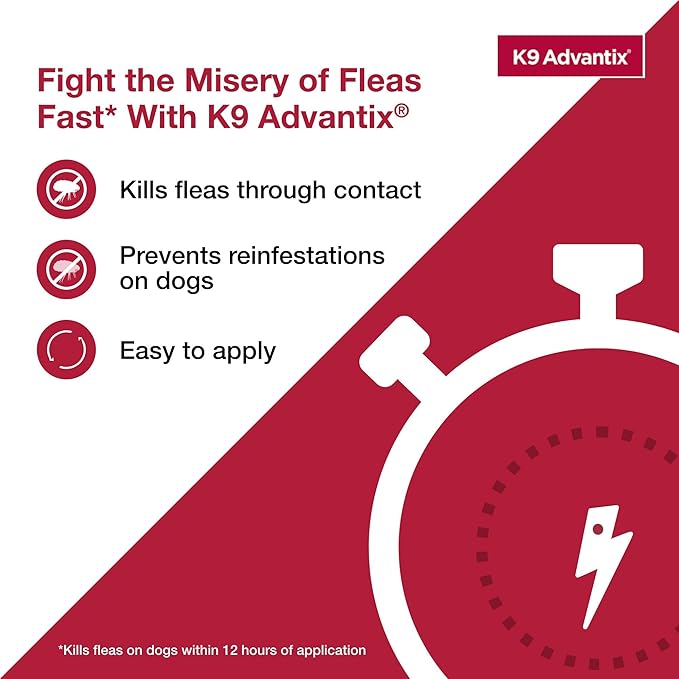 K9 Advantix Flea, Tick & Mosquito Prevention for Dogs 4-10 lbs. | Flea Drops for Small Dogs | Apply Monthly | 6 Treatments (Pack of 3)