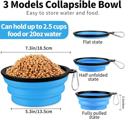 Paercute Collapsible Dog Bowl, Lightweight and Portable, Ideal for Travel, Hiking, Camping, and Everyday Use