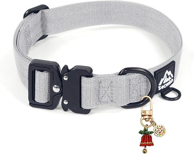 Dog Collar for Small Dogs Christmas Boy Girl - Adjustable, Chew Proof Nylon Collar with Metal Quick Release Buckle and D-Ring for Dog Tags (Alaska Daybreak, S)(not Included The Pendant)