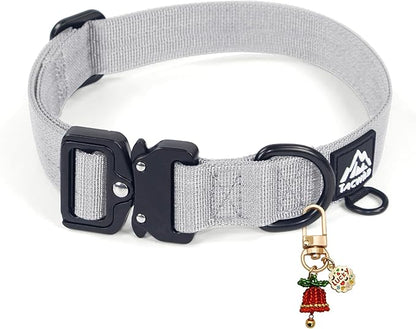 Dog Collar for Small Dogs Christmas Boy Girl - Adjustable, Chew Proof Nylon Collar with Metal Quick Release Buckle and D-Ring for Dog Tags (Alaska Daybreak, S)(not Included The Pendant)
