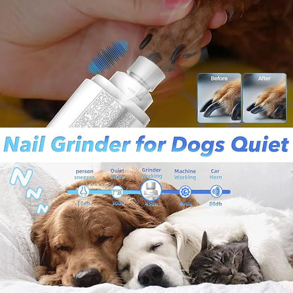 CATPICK 2-in-1 Cat Nail Clippers & Dog Nail Clippers Trimmers for Large Medium Small Dogs Cats Claw Trimmer Quick Sensor and Safety Guard USB Rechargeable with 2 LED Lights Dogs Nail Trimmer