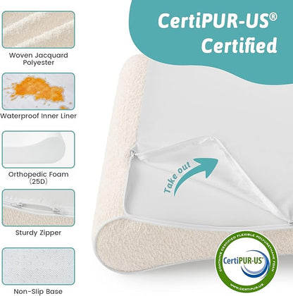 Orthopedic Dog Bed for Small Dogs up to 35 lbs - Removable Washable Cover with Waterproof Lining & Non-Skid Bottom, Cotton-Polyester Blend Boat-Shaped Lounger Mattress, S(30x20x5in), Beige