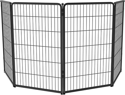 FXW Homeplus Unleashed Indoor Dog Playpen - Stress-Free and Safe Play, Heavy Duty 45 Inch 4 Panels Dog Pen for Large Dogs, Black│Patented