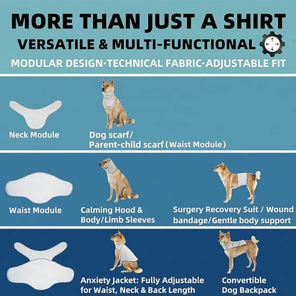 DAJIDALI® Dog & Cat Anxiety Vest & Female Spay Recovery Suit – Silent No-Velcro Calming Wrap – Universal Fit for All Breeds (Including Corgi & Frenchie)