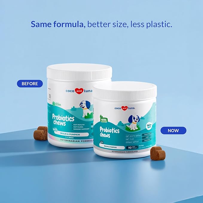 Probiotics for Dogs Digestive Health - Support Gut Health, Diarrhea, Gas, & Seasonal Allergies - with Honey, Pumpkin and Prebiotics for Digestive Support, Bad Dog Breath & Constipation