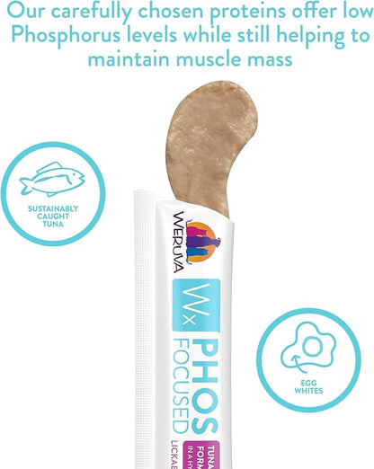 Weruva Wx Phos Focused, Tuna Formula Lickable Cat Treats, 0.5oz Tube, Pack of 5